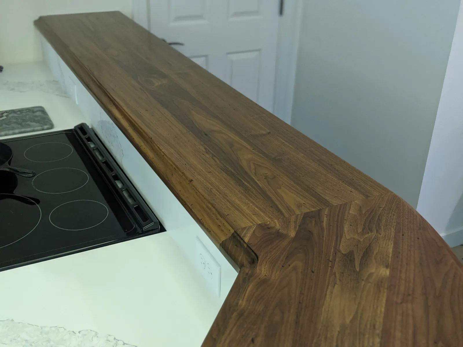 Distressed Walnut Bar Top