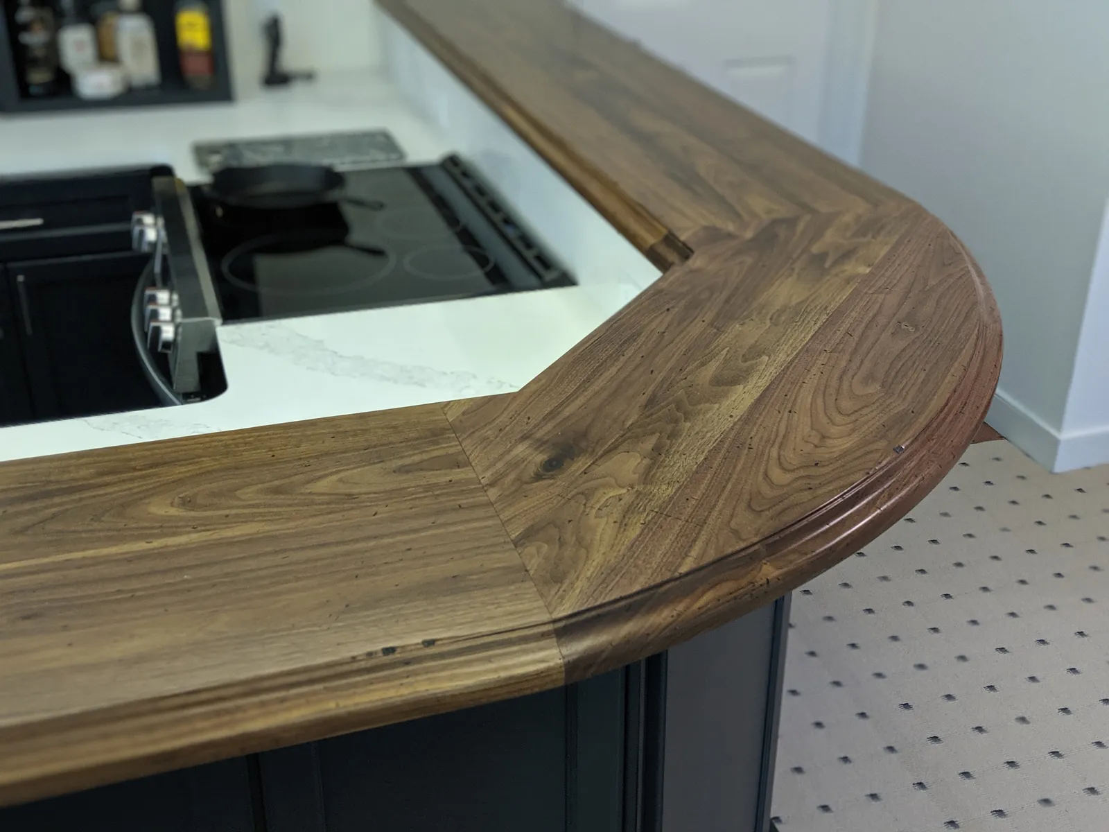 Distressed Walnut Bar Top