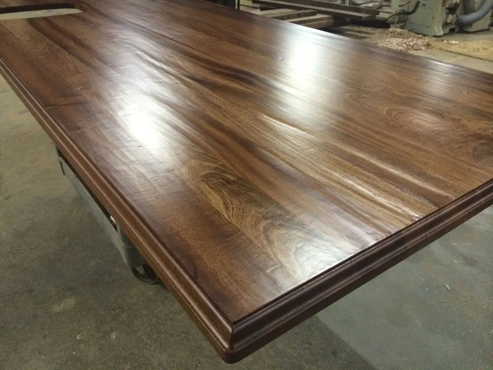 Hand Hewn Mahogany Kitchen Island