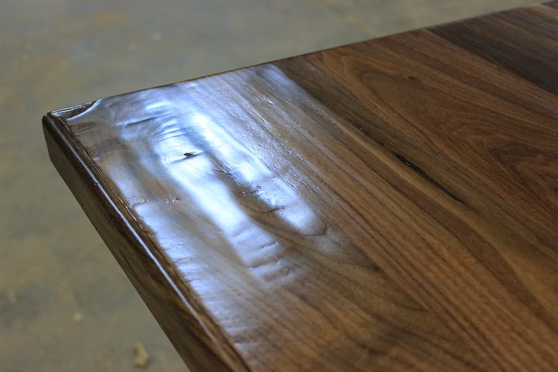Hand Hewn Walnut Kitchen Island