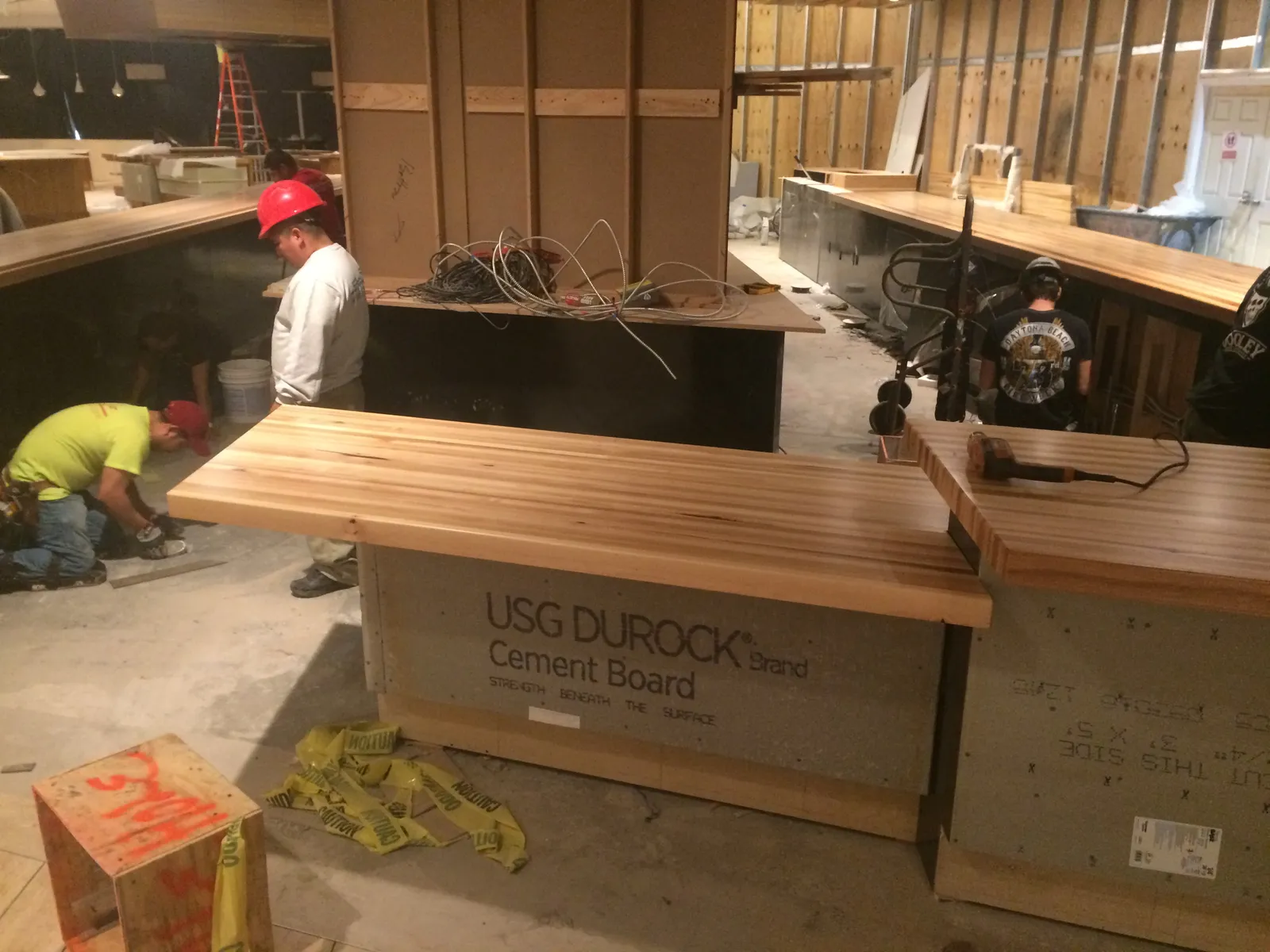 Custom hickory butcher block bar top