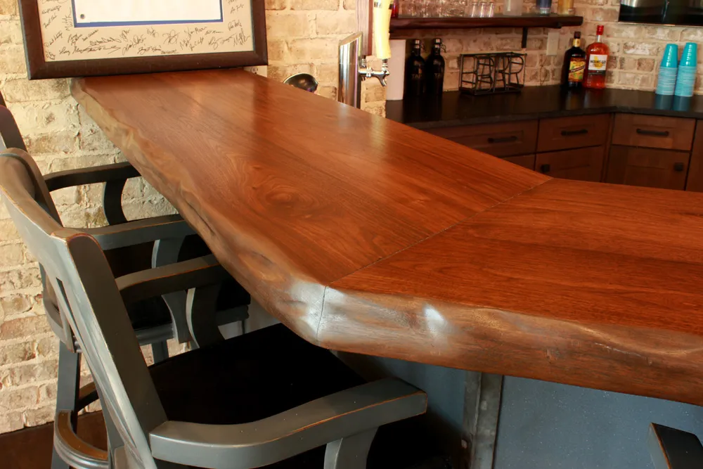 Live Edge Wood Bar Top