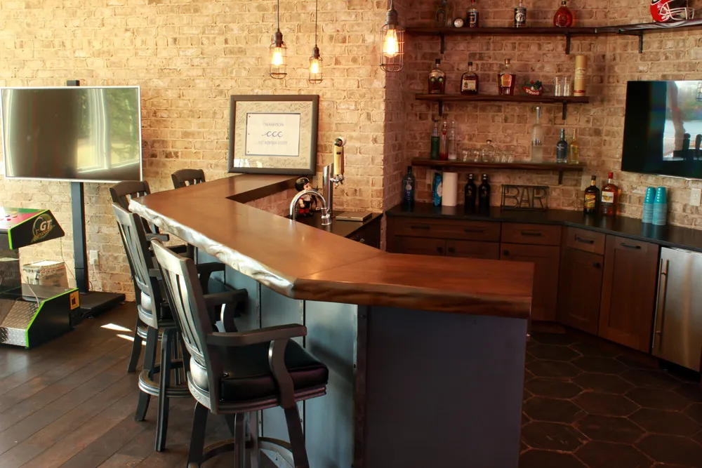 Live Edge Wood Bar Top