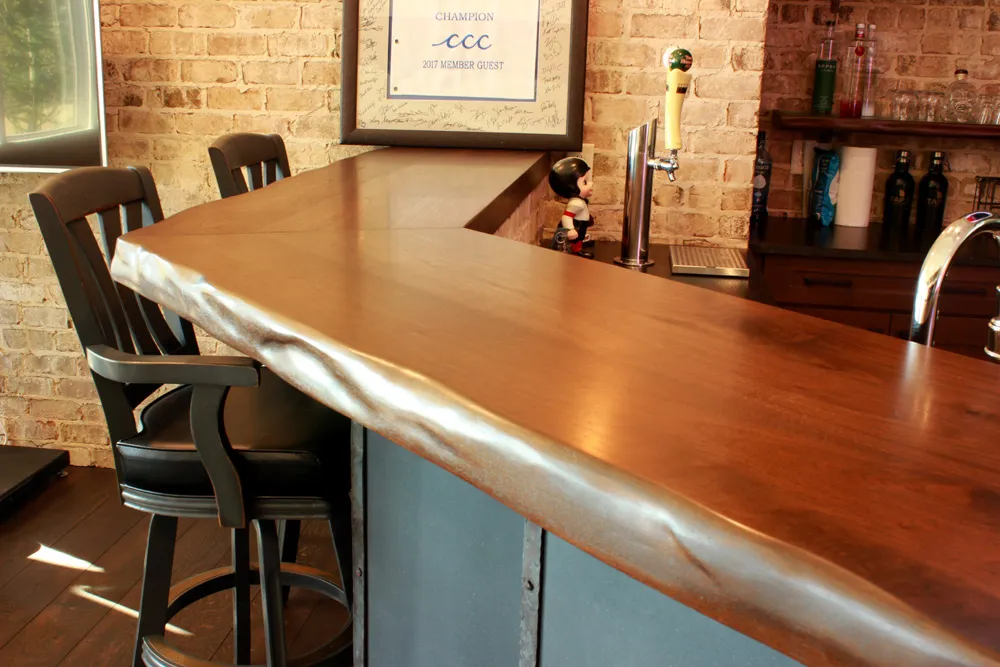 Live Edge Wood Bar Top
