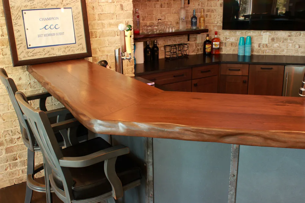 Live Edge Wood Bar Top