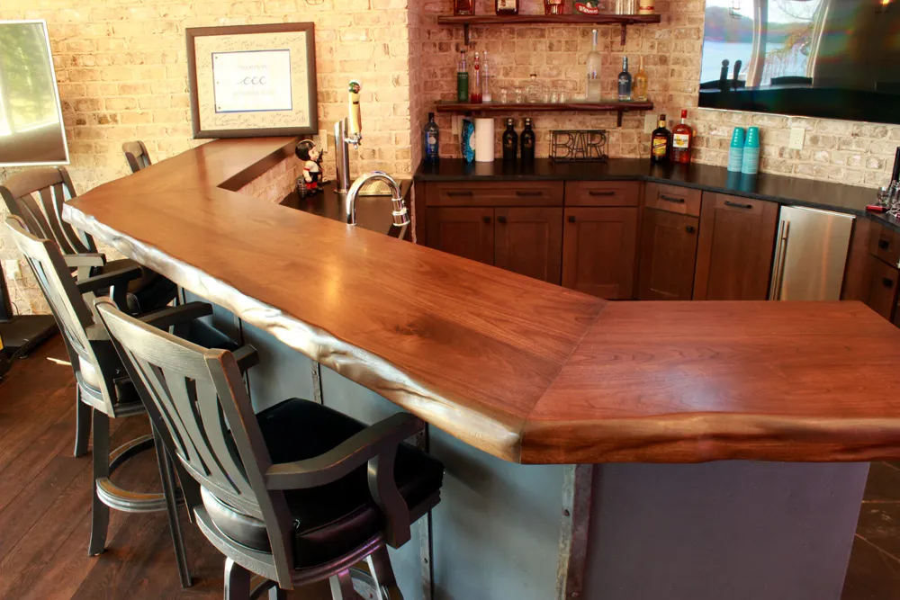 Live Edge Wood Bar Top