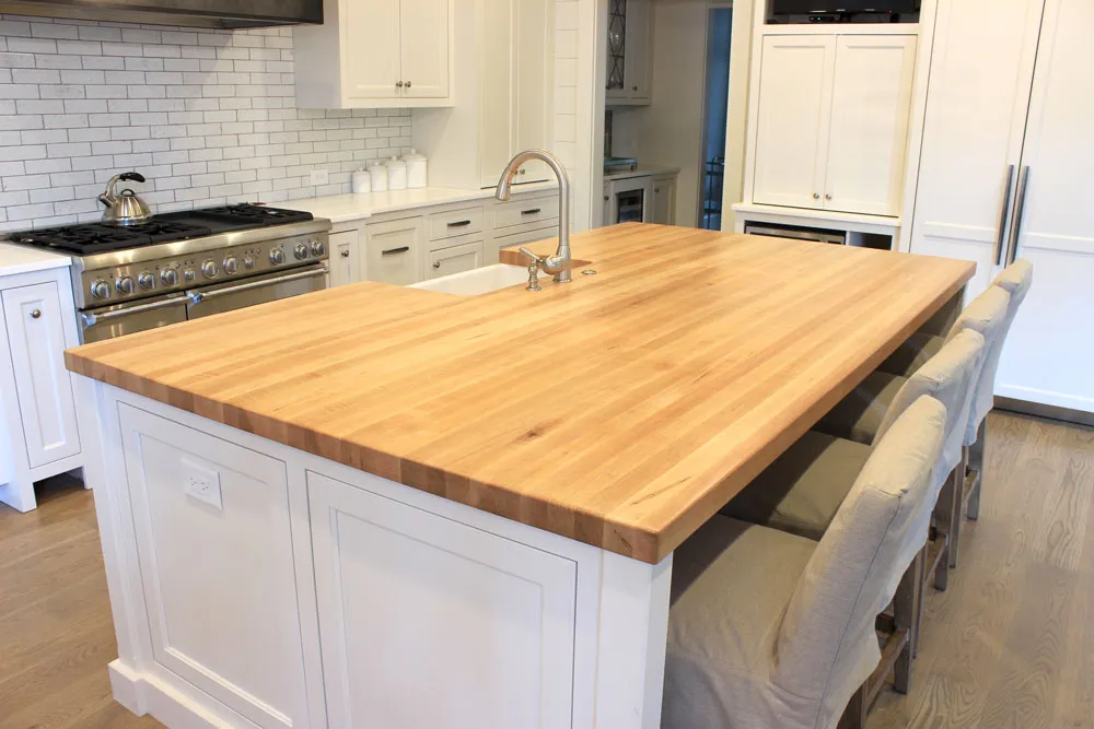 Custom Maple Butcher Block Kitchen Island