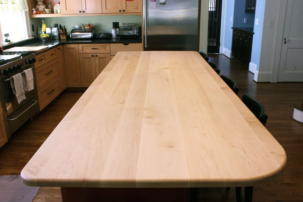 Custom Hard Maple Kitchen Island Top