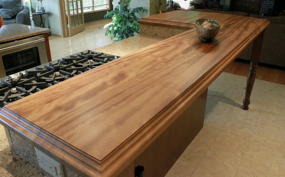 Iroko Raised Kitchen Bar Top
