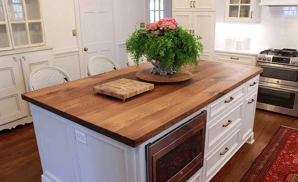 Reclaimed Wood Countertop From White Oak