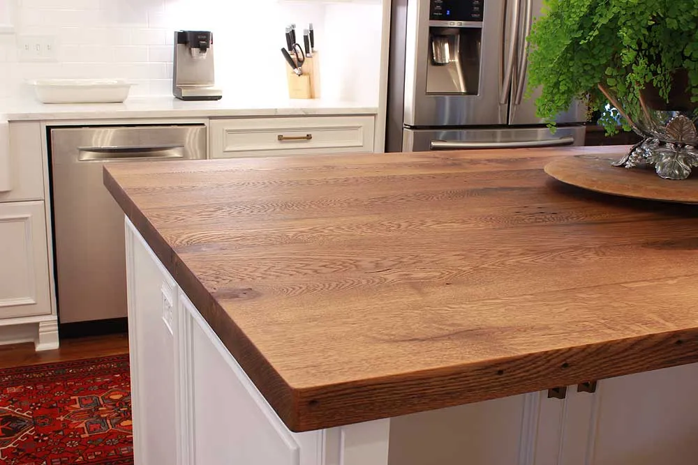 Reclaimed Wood Countertop From White Oak
