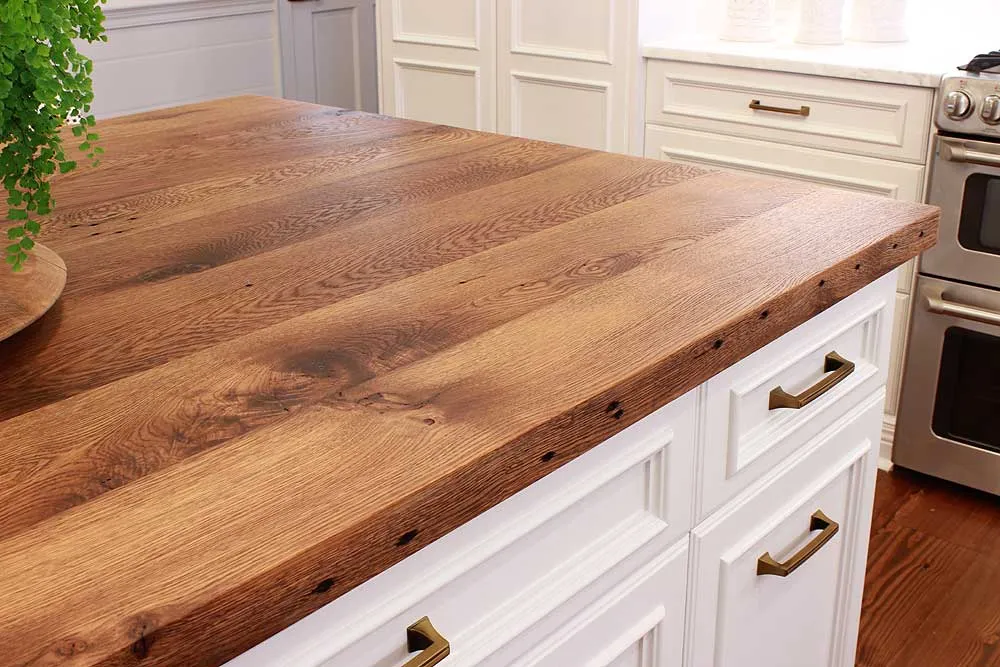 Reclaimed Wood Countertop From White Oak