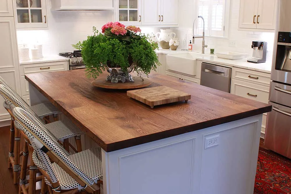 Reclaimed Wood Countertop From White Oak