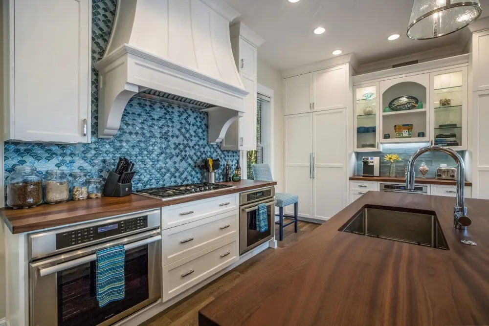 Florida kitchen with custom wood countertops