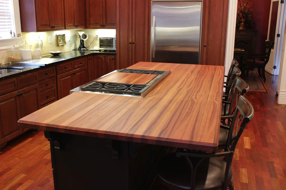 Sapele Butcher Block Kitchen Island Top
