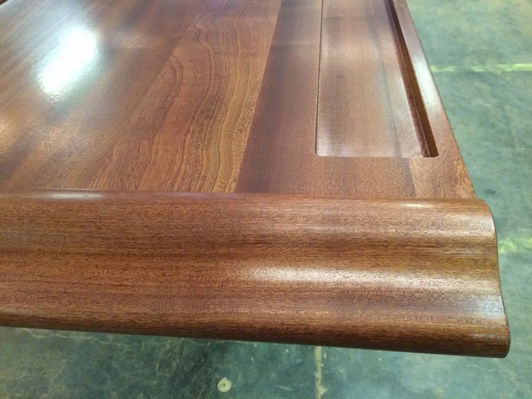 Residential Wood Bar Top With Chicago Bar Rail