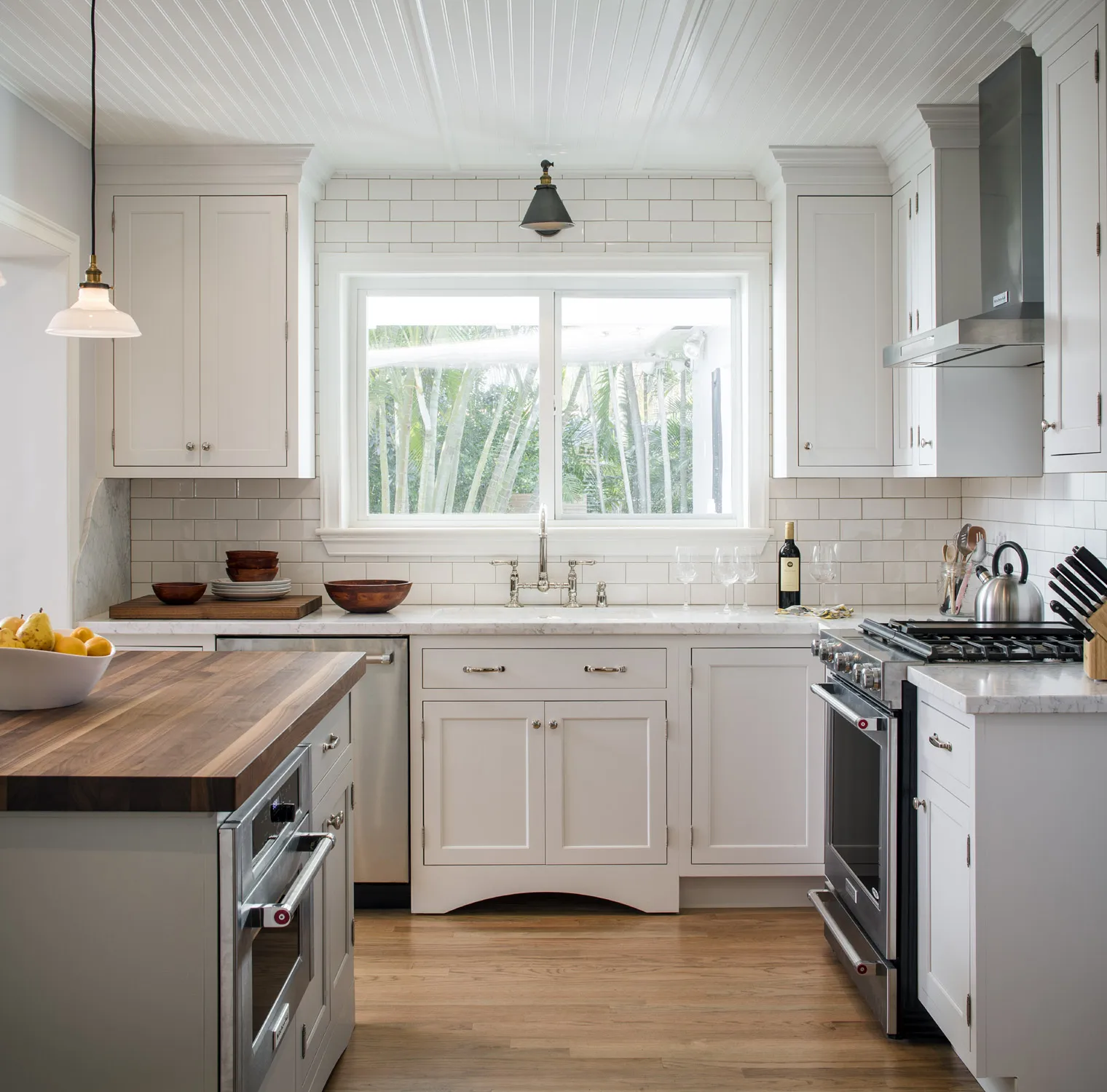 Edge Grain Walnut Kitchen Island
