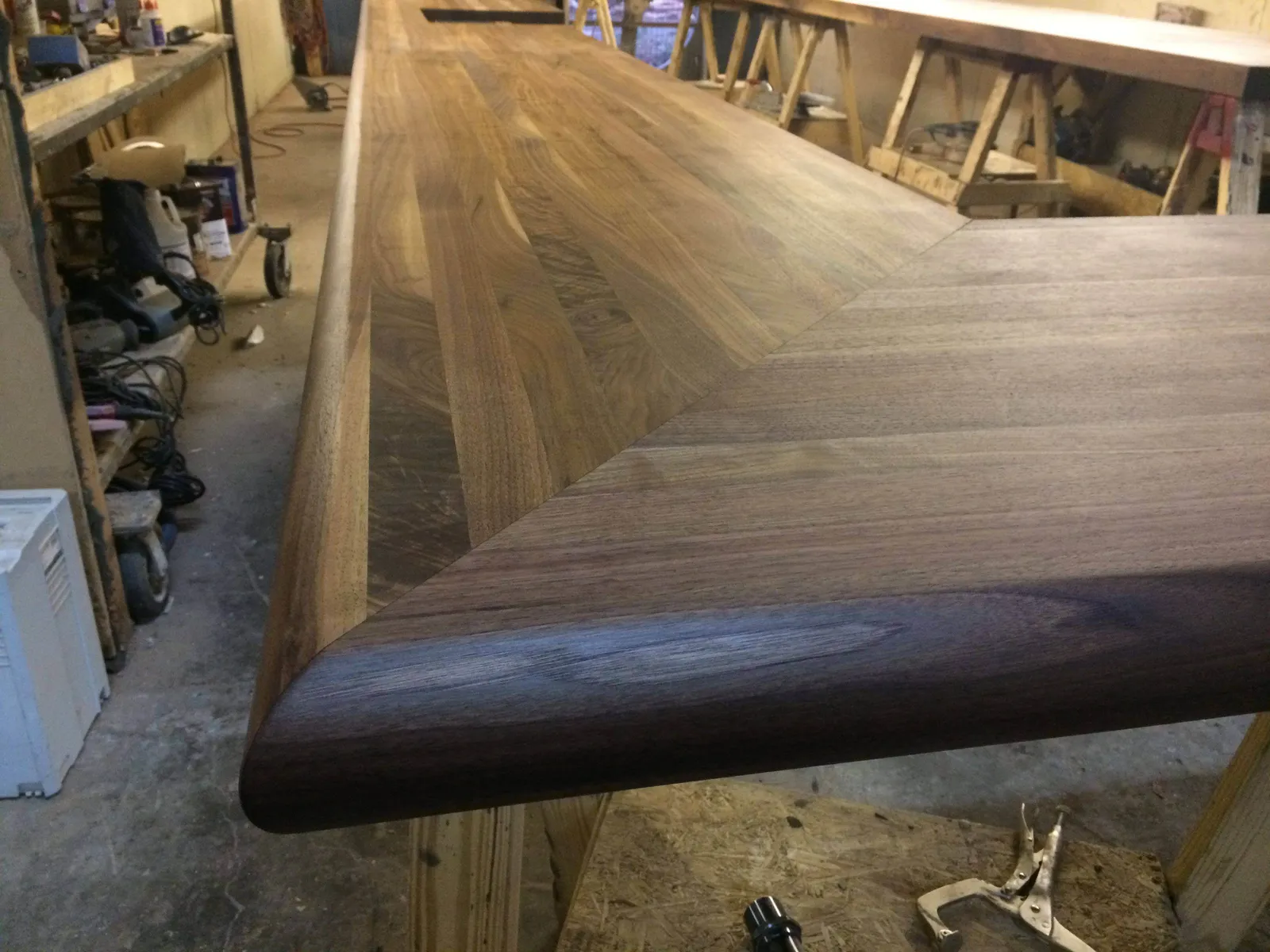 Edge Grain Walnut Commercial Bar Top