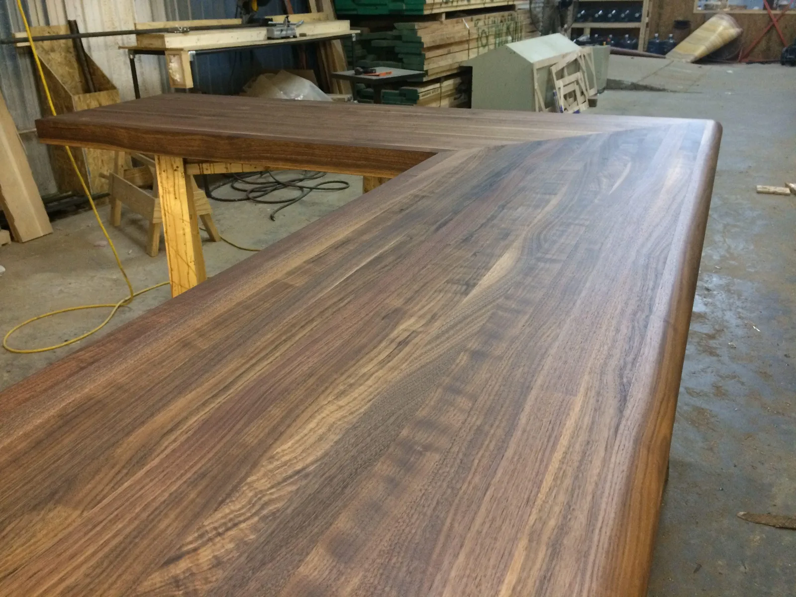 Edge Grain Walnut Commercial Bar Top
