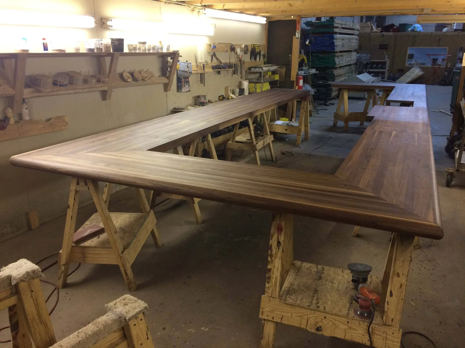 Edge Grain Walnut Commercial Bar Top
