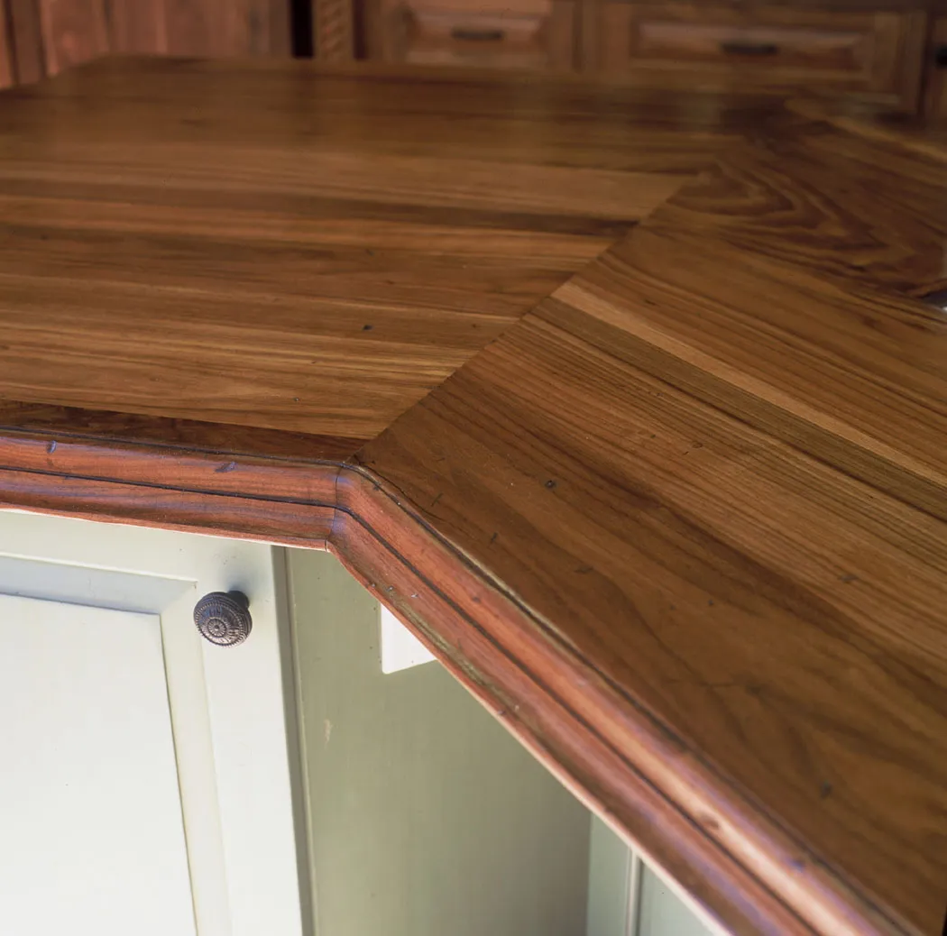 Distressed Walnut Kitchen Island Top
