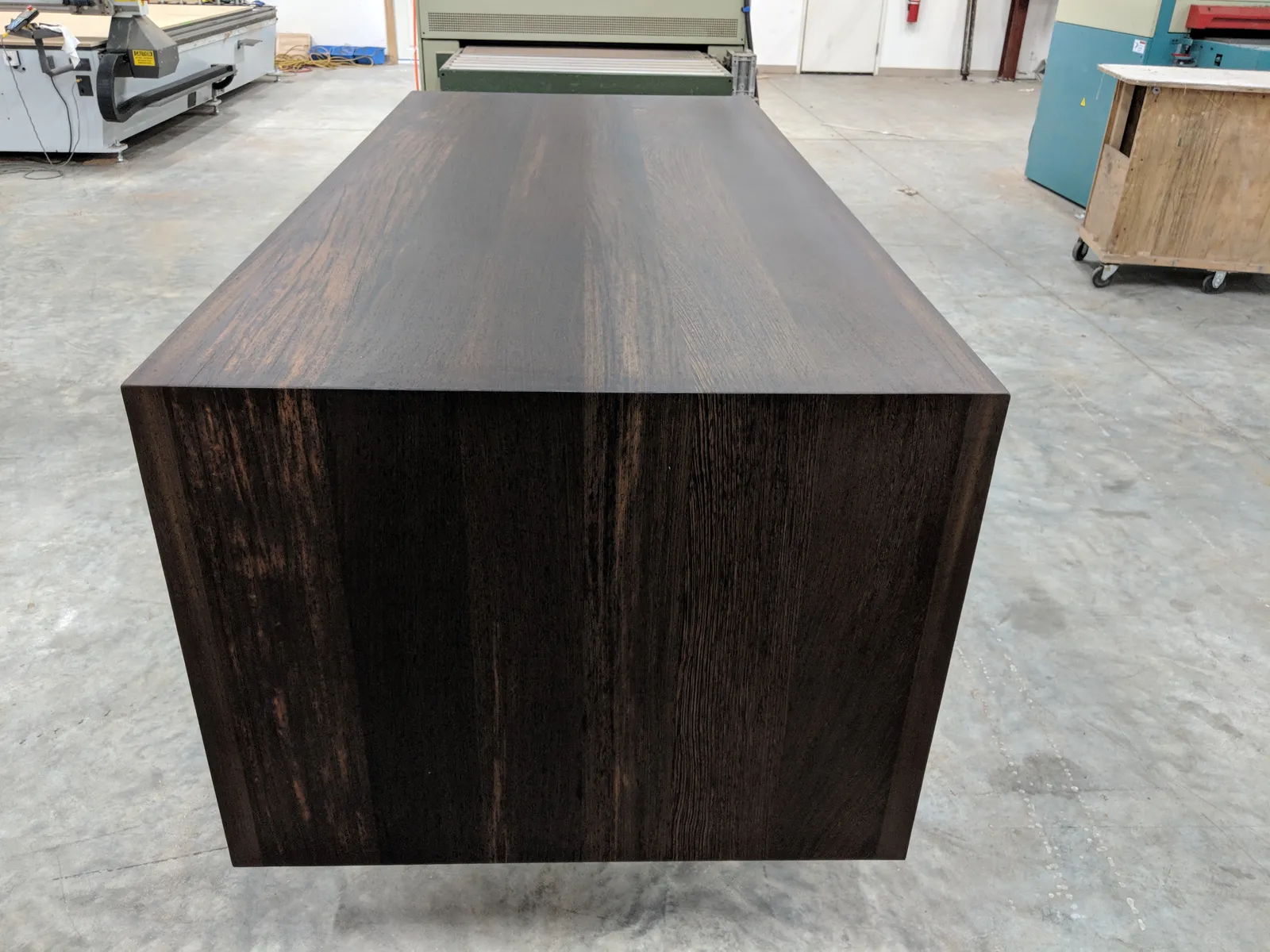 Wenge countertop with waterfall end