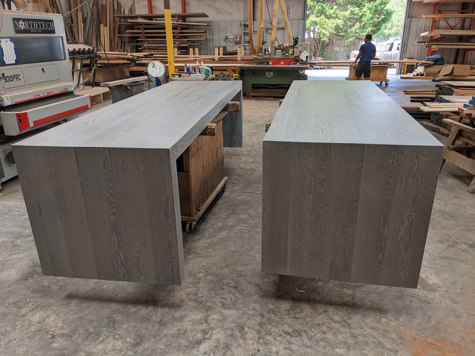 Custom wood table with our Belita wood finish