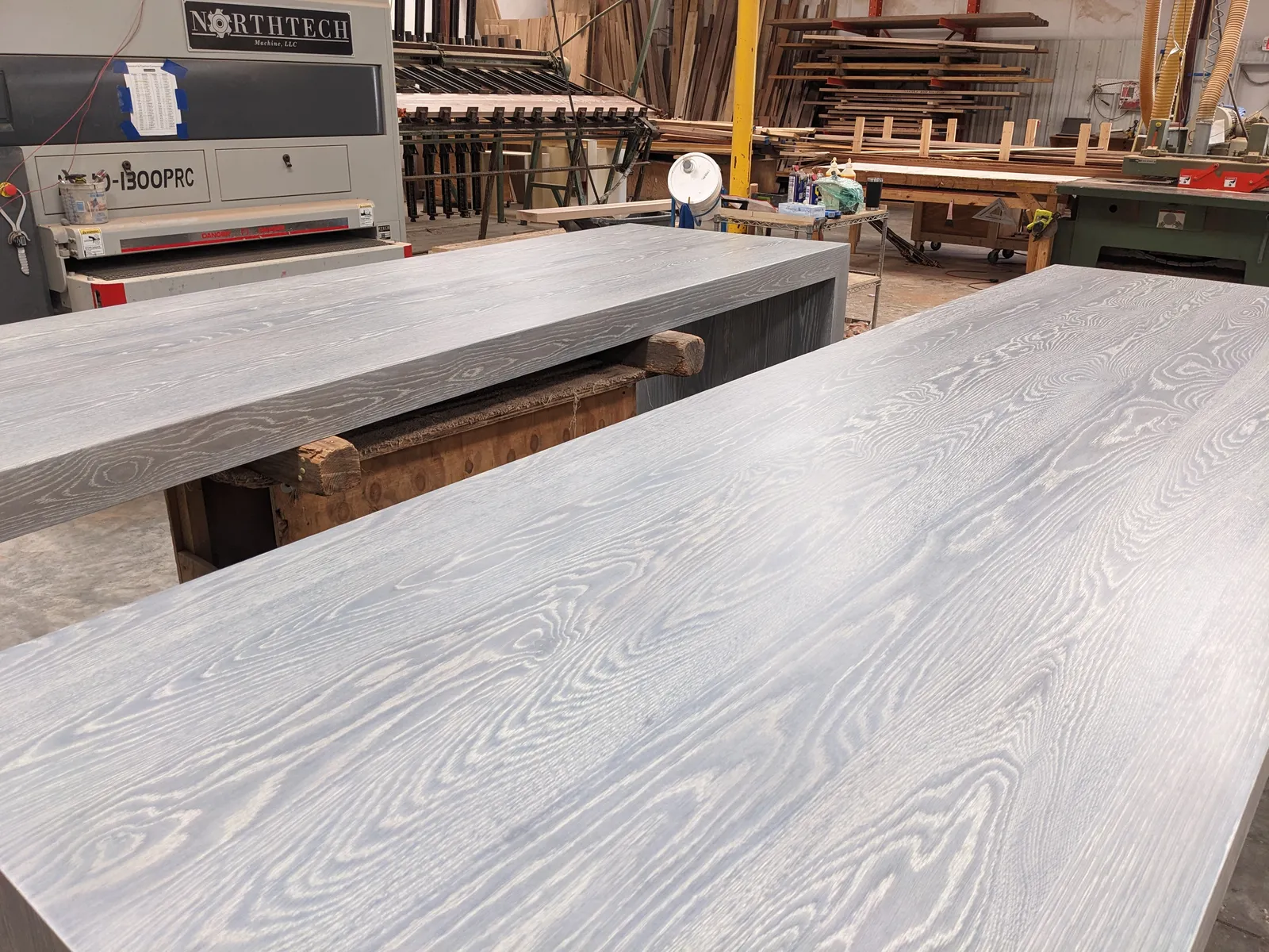 Custom wood table with our Belita wood finish