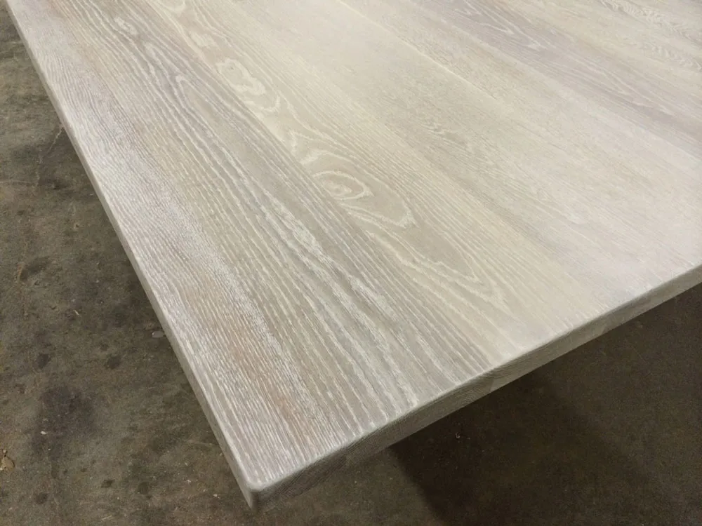 Custom weathered kitchen island countertop
