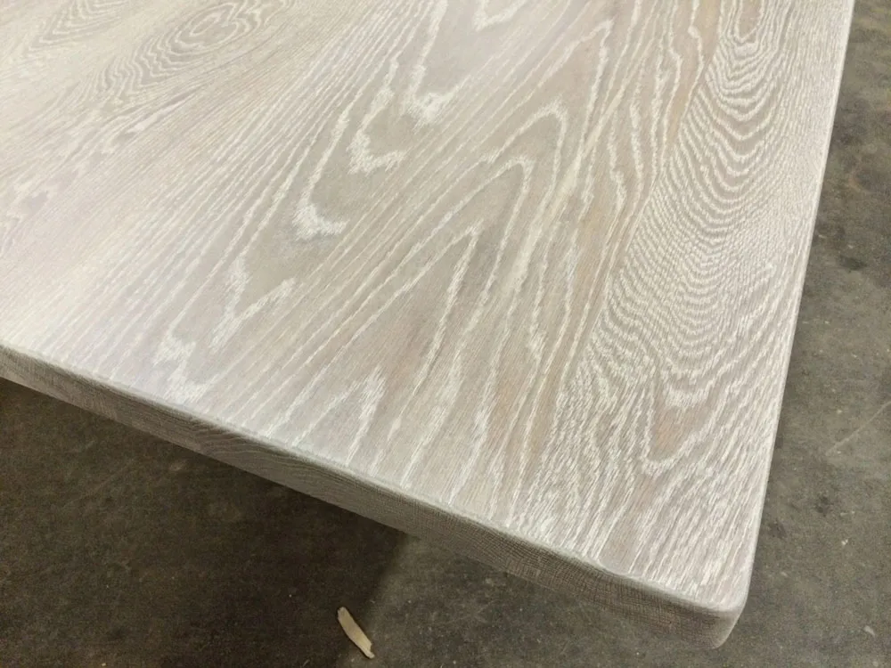 Custom wood countertop corner detail