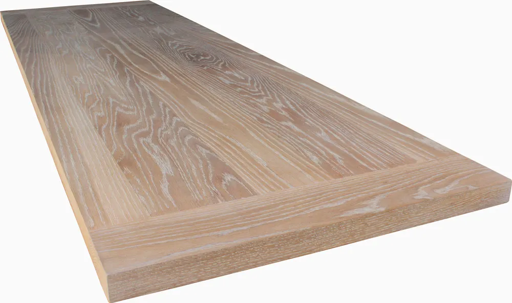 Custom wood table top with bread board ends