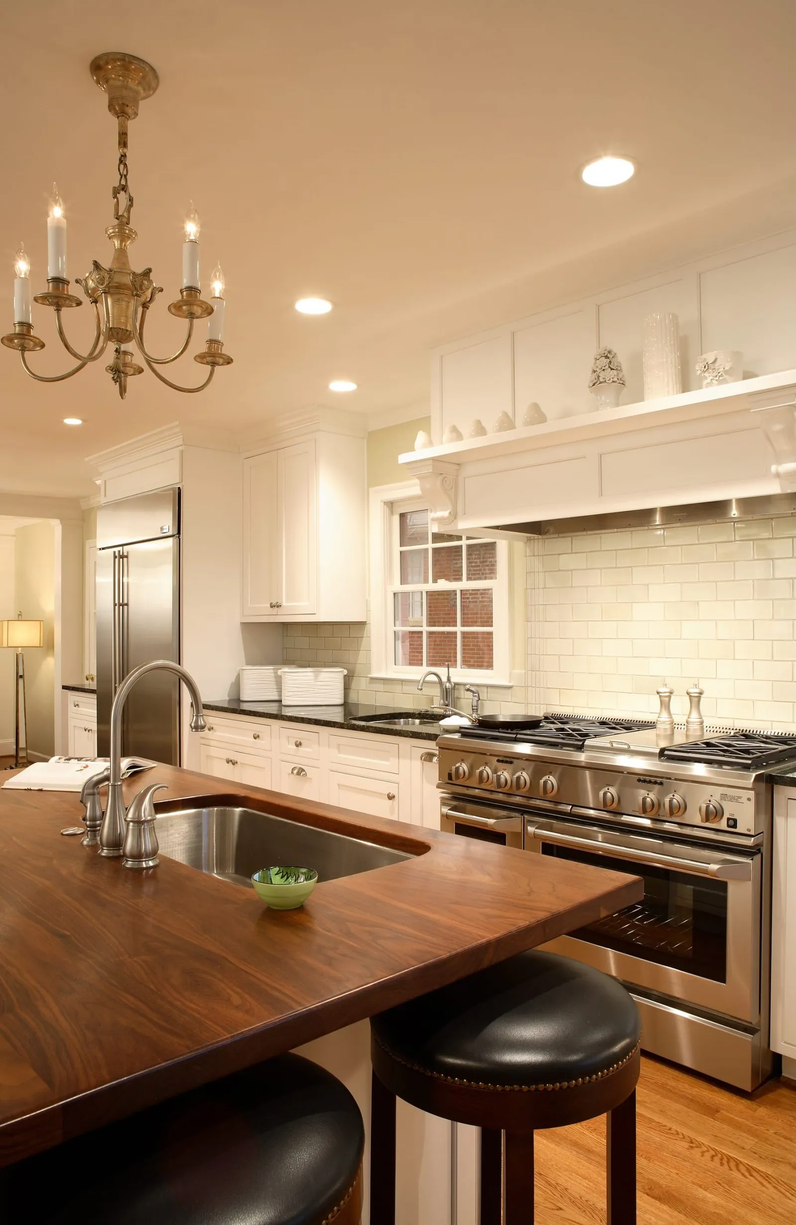 Custom wood kitchen island top