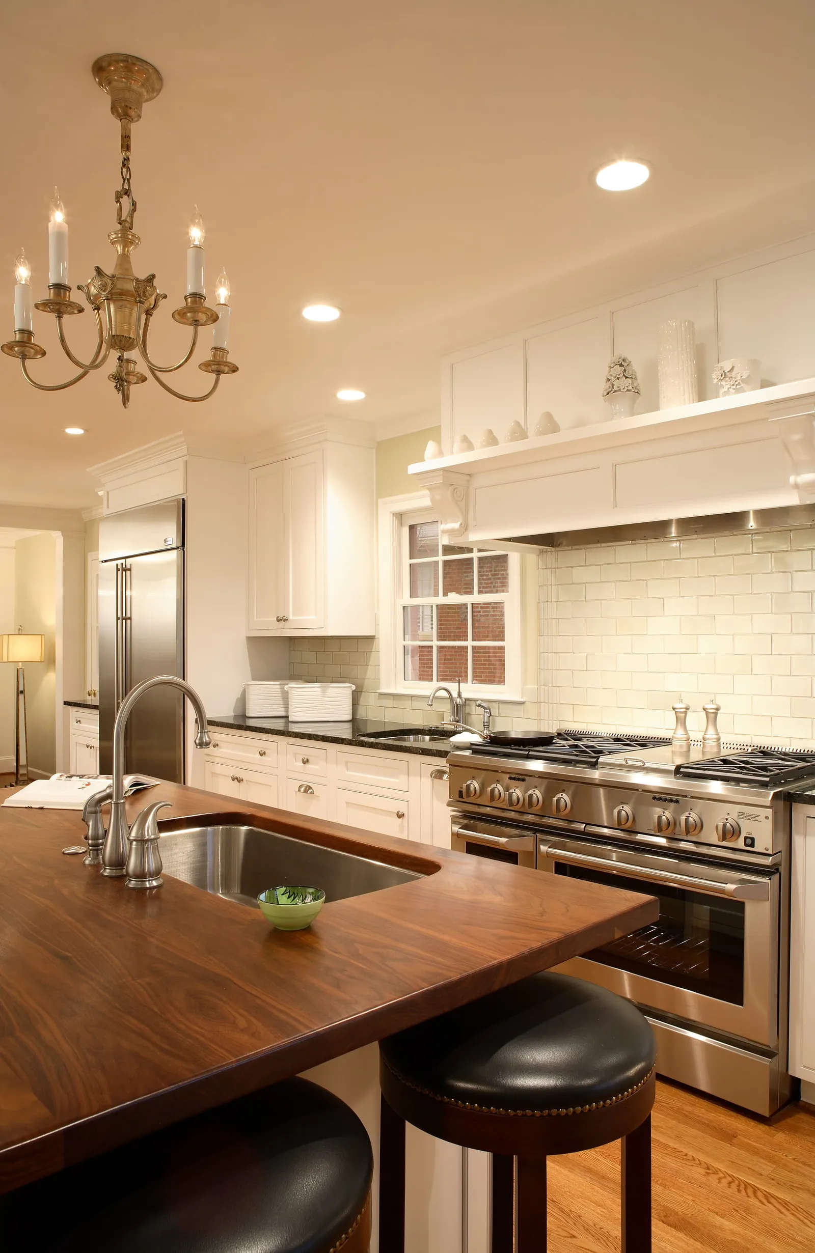Custom wood kitchen island top