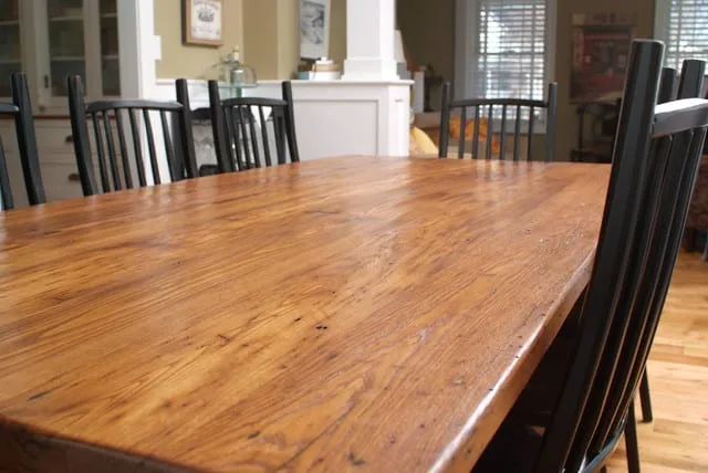 Wormy chestnut table top.