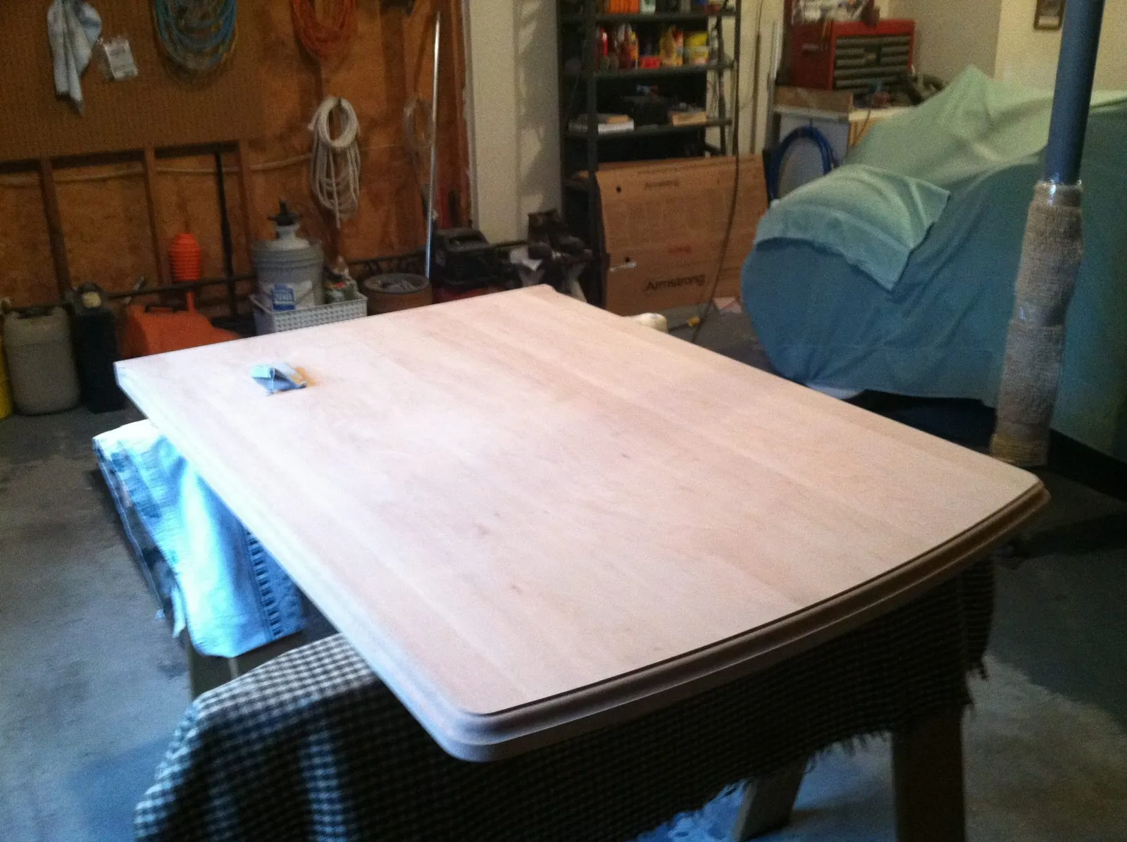 Cherry peninsula countertop built as a DIY project