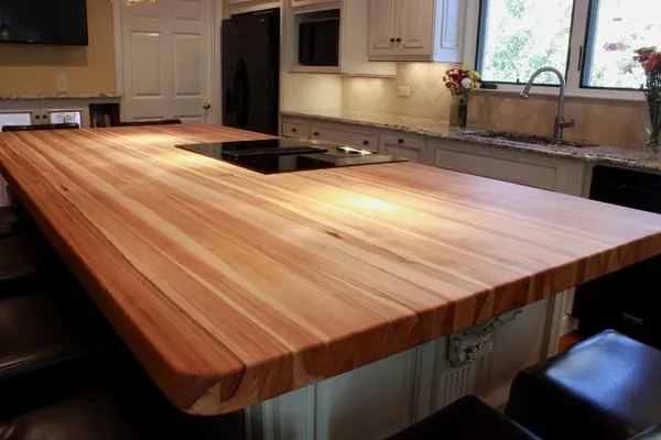 Hickory butcher block kitchen island top