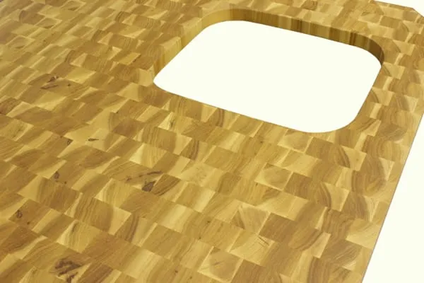 Hickory butcher block countertop