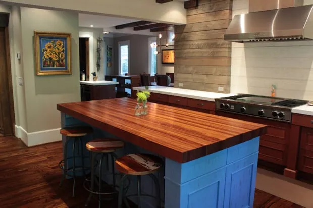 Sapele kitchen island top