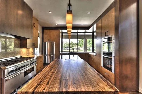 Zebrawood Kitchen Island Top
