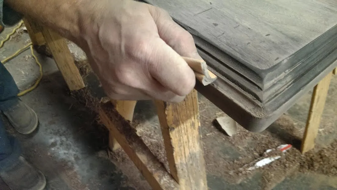 Use rolled sandpaper to remove color from contours of your profile.