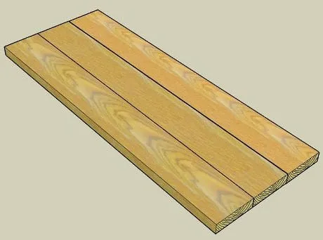 Wide-plank face-grain countertop construction