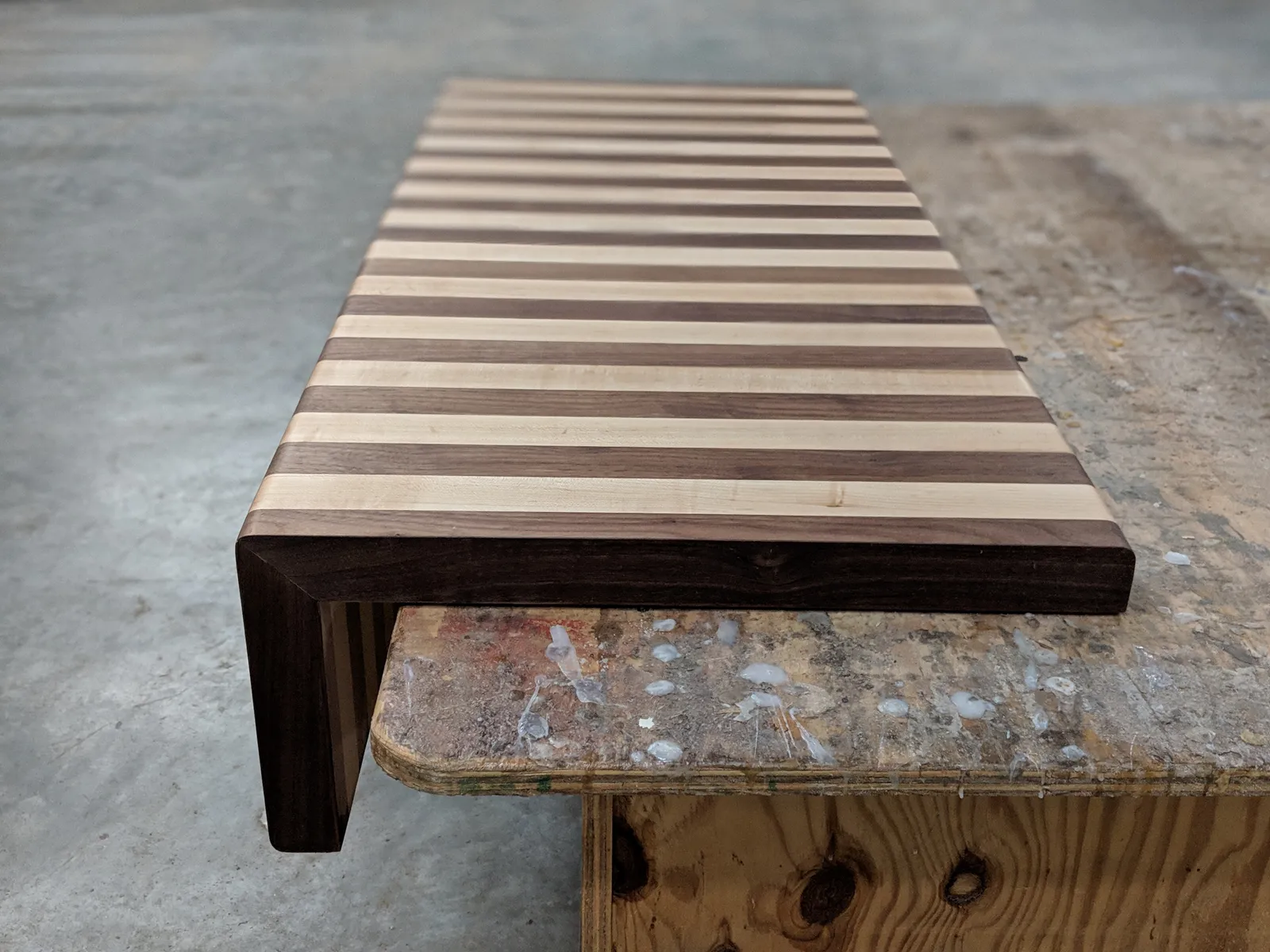 Side of custom cutting board