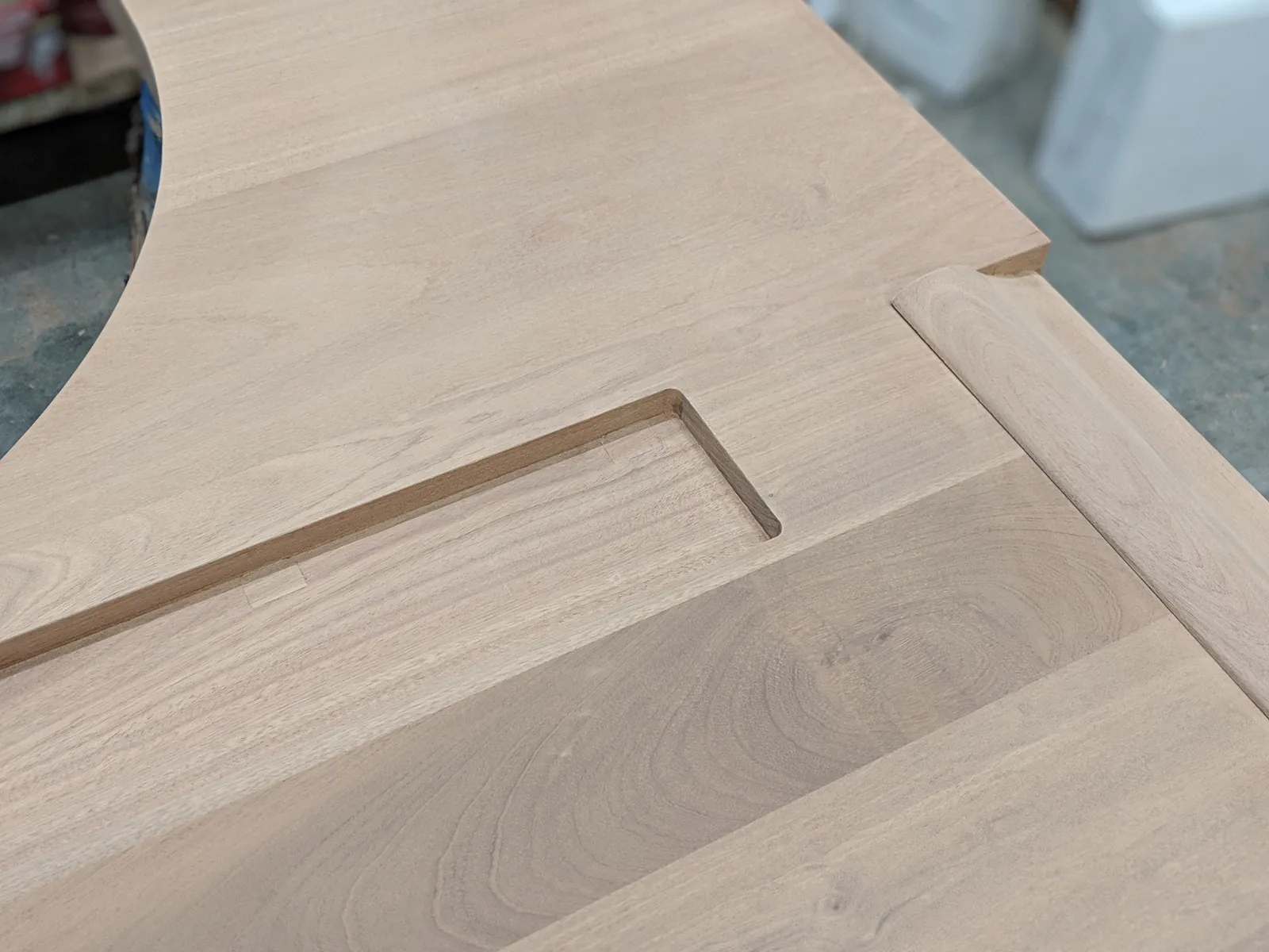 Custom Wood Bar Top With Chicago Bar Rail